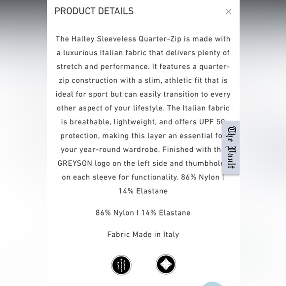 Greyson Women’s Halley Sleeveless Quarter-Zip Size XS in Sky Blue & White Print - Picture 6 of 6